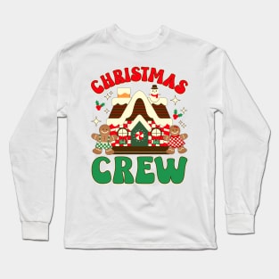 Christmas Crew Gingerbread In Candy House Long Sleeve T-Shirt